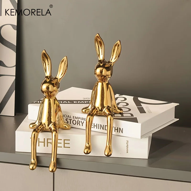 Elegant Ceramic Long-Eared Rabbit