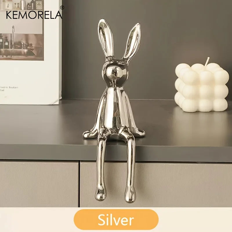 Elegant Ceramic Long-Eared Rabbit