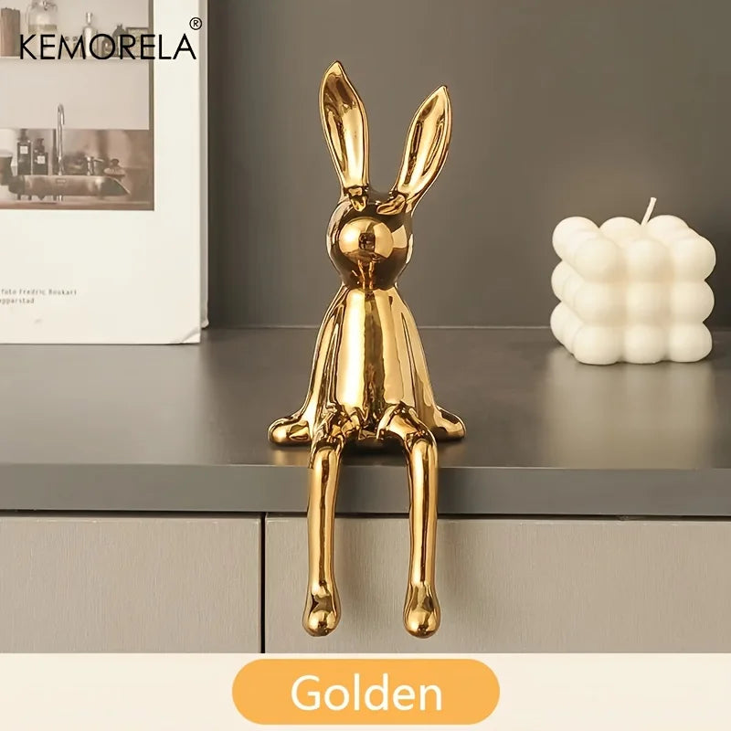 Elegant Ceramic Long-Eared Rabbit