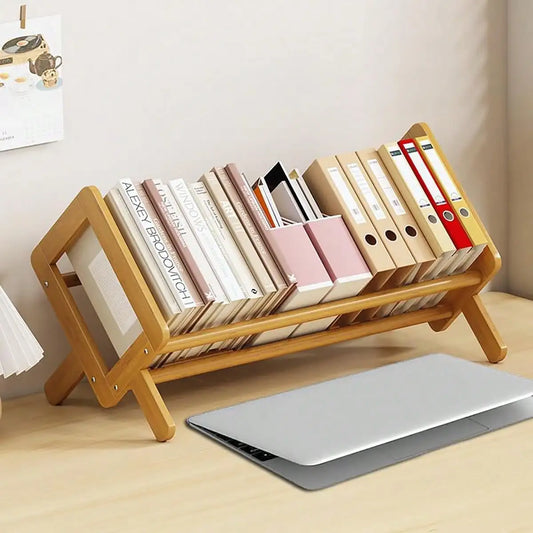 Elegant Bamboo Desk Shelf