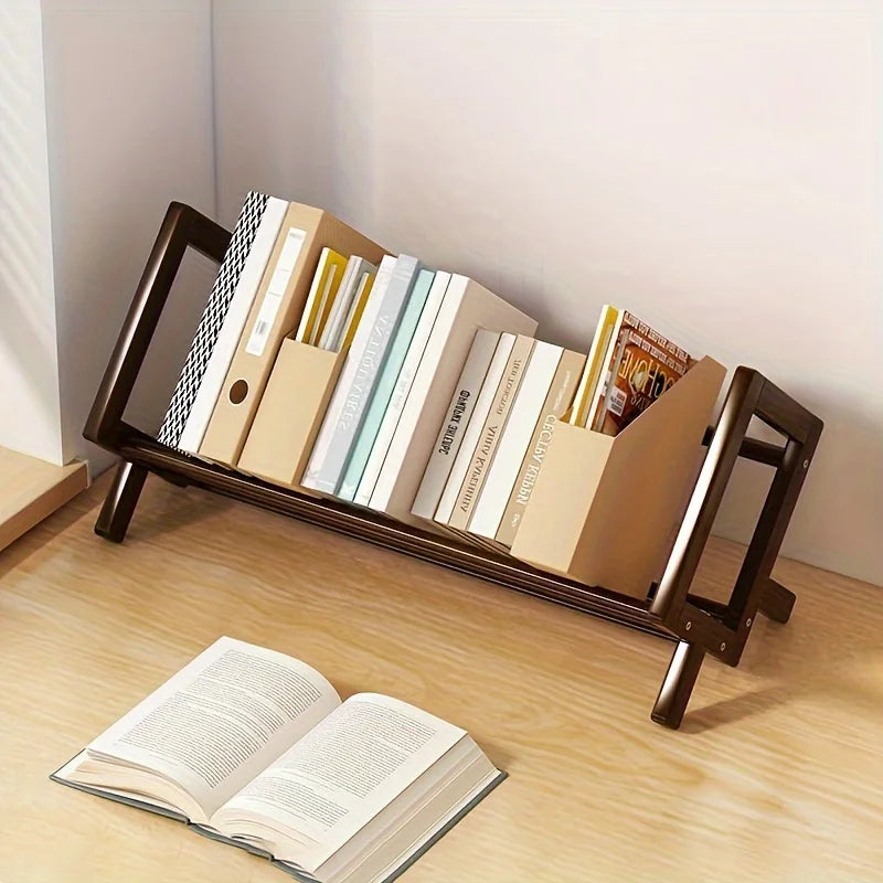 Elegant Bamboo Desk Shelf