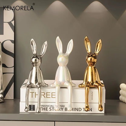 Elegant Ceramic Long-Eared Rabbit