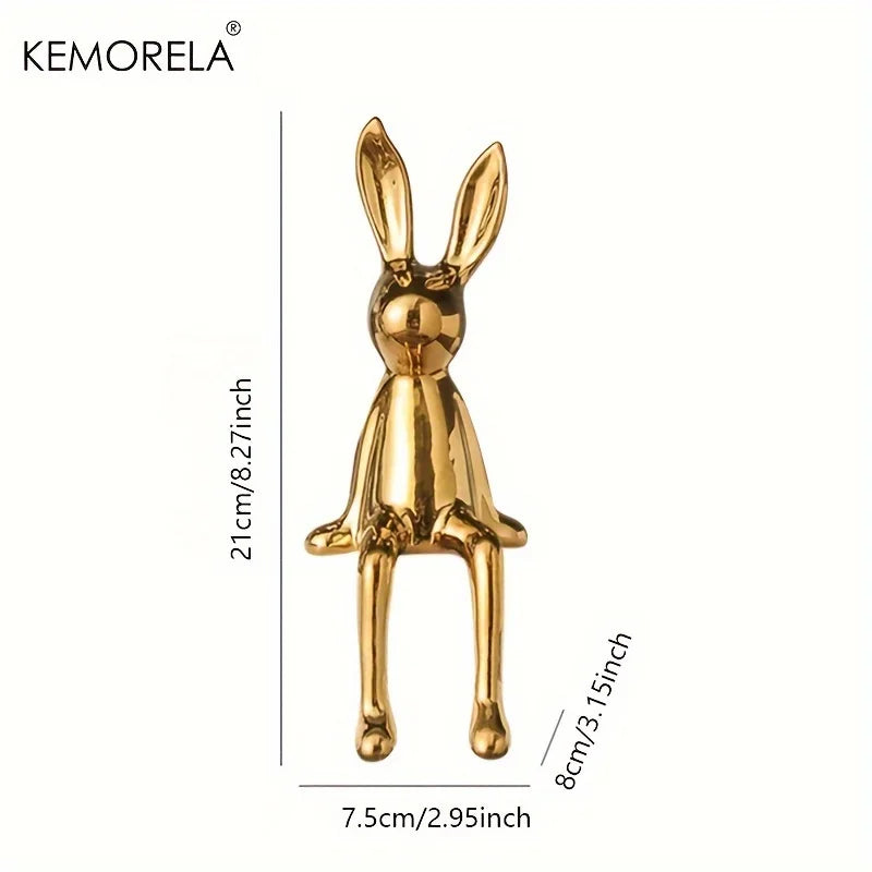 Elegant Ceramic Long-Eared Rabbit