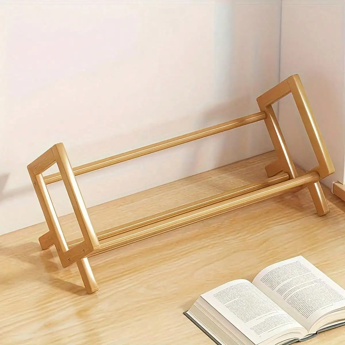 Elegant Bamboo Desk Shelf